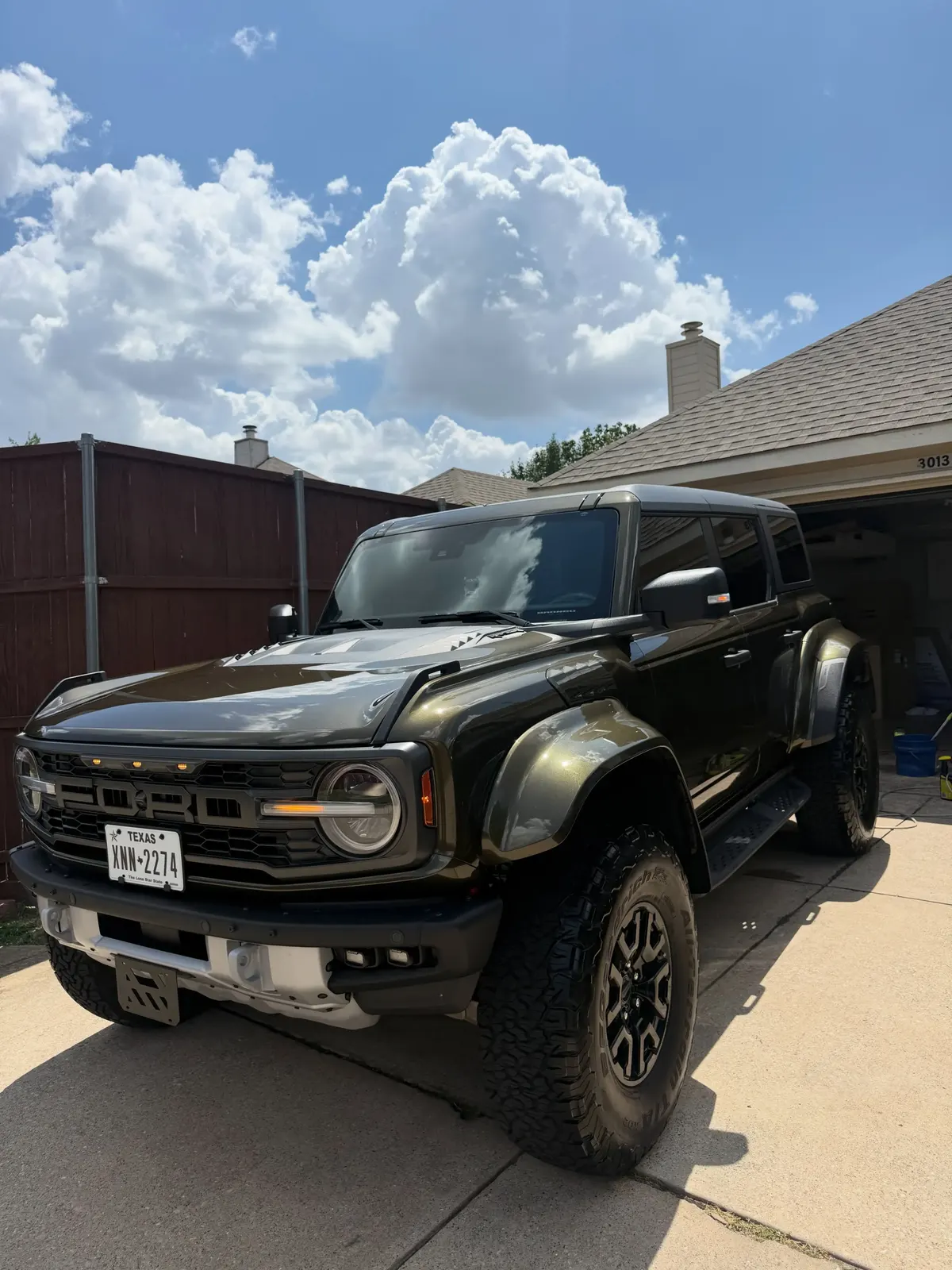 Ford Bronco Raptor detailed on a residential driveway