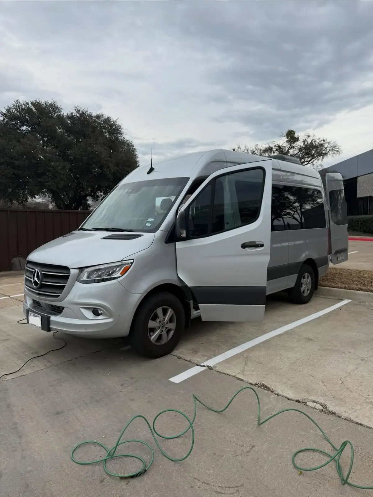 Mercedes Sprinter van detailed on location